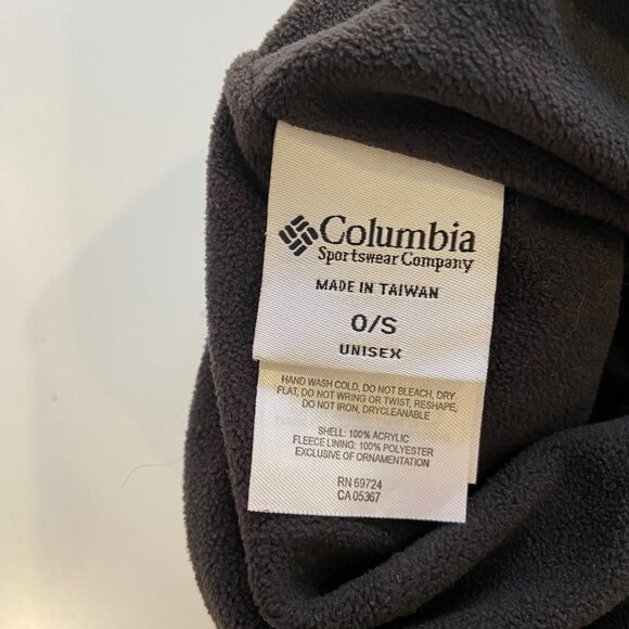 Bundle 2 Columbia  Burgundy & Orange Knit Fleece Lined Earflap and navy blue and - Picture 13 of 15